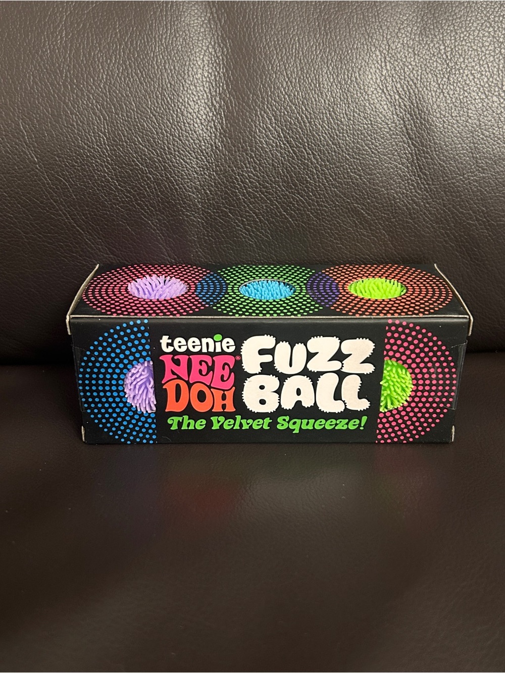 Nee Doh Teenie Fuzzballs Velvet Squeeze GREEN BLUE PURPLE - NEW IN BOX